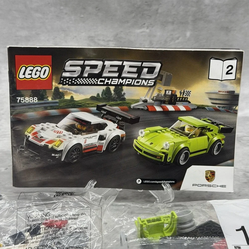 LEGO SPEED CHAMPIONS Porsche 911 75888 Complete Green 911 Porsche *read Descrip